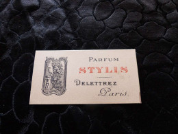 VP-139 , Carte De Visite, Parfum Stylis, Delettrez Paris - Anciennes (jusque 1960)