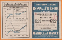 BONS Du TRESOR De La BANQUE De FRANCE   Ouverte Le 12 Nov Et  Fin Le 10 Déc 1924 2 Volets Pub - Publicidad