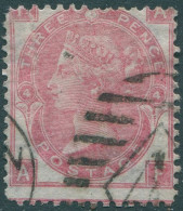 Great Britain 1873 SG143 3d Rose QV Plate 4 FAAF FU - Otros & Sin Clasificación