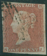 Great Britain 1841 SG8 1d Red QV Blued Paper **NJ Imperf FU - Non Classificati