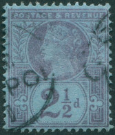 Great Britain 1887 SG201 2½d Purple/blue QV #2 FU - Autres & Non Classés