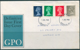 Great Britain 1967 SG735-741 Machins QEII (4) FDC - Unclassified