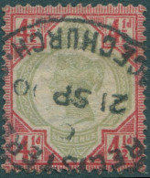 Great Britain 1887 SG206 4½d Green And Carmine QV #1 FU - Otros & Sin Clasificación