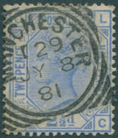 Great Britain 1881 SG157 2½d  Blue QV CLLC FU - Other & Unclassified