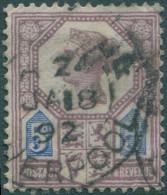 Great Britain 1887 SG207a 5d Dull Purple And Blue QV #2 FU - Otros & Sin Clasificación