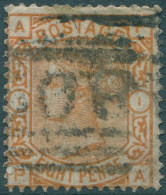 Great Britain 1873 SG156 8d Orange QV Plate 1 APPA FU - Otros & Sin Clasificación