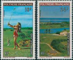 French Polynesia 1974 Sc#275-276,SG177-178 Golf Course Set MNH - Andere & Zonder Classificatie