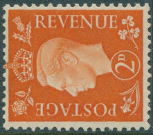 Great Britain 1937 SG465a 2d Orange KGVI Wmk Sideways MLH - Ohne Zuordnung