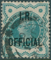 Great Britain Official 1887 SGO17 ½d Blue-green QV I.R. OFFICIAL Ovpt FU - Andere & Zonder Classificatie