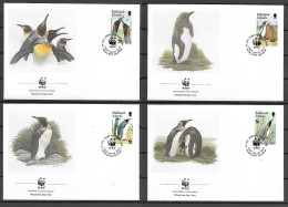 Falkland Islands 1991 Birds - King Penguin - WWF FDC - Pinguïns & Vetganzen