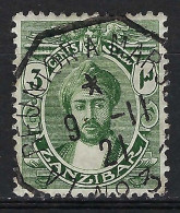 ZANZIBAR Ca. 1921: TB Obl. CAD Oct. "LA REUNION A MARSEILLE" - Used Stamps
