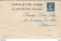 D23  LA COURTINE  CARTE LETTE ALBUM  ........ Avec Le Coiffeur à L'entrée Du Camp - La Courtine