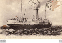 PAQUEBOT  """" FIGUY """"  De La Cie Générale Transatlantique - Steamers