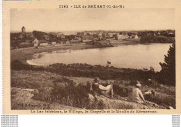 D22  ILE DE BREHAT  - Le Lac Intérieur , La Cahpelle Et Le Moulin De Keranroux - Ile De Bréhat