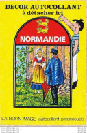 NORMANDIE   Carte à Système Avec écusson Adhésif Autocollant - Haute-Normandie