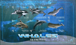 TUVALU 2011 WHALES SHEET OF 6** - Ballenas