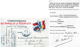 CP- Correspondance Des  Armées  De La République  - 6 Drapeaux - - Guerra Del 1914-18