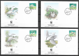 Singapore 1993 Birds - Chinese Egret - WWF FDC - Autres & Non Classés