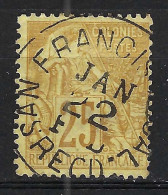 FRANCE COLONIES Générales Ca. 1921: TB Obl. CAD "SAN FRANCISCO CAL. RECD." - Alphée Dubois