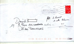 Lettre Flamme Muette Clichy +  Retour - Mechanical Postmarks (Advertisement)