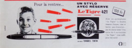 Publicité De Presse ; Stylo Le Tigre - Point Tintin - Advertising