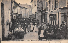 07-SAINT-FELICIEN- LA GRANDE RUE UN JOUR DE MARCHE - Autres & Non Classés