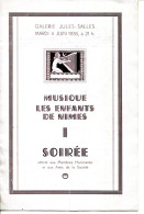 NIMES.PROGRAMME.MUSIQUE LES ENFANTS DE NIMES.GALERIE JULES-SALLES 1935. - Non Classés