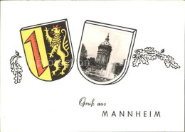 72096456 Mannheim Wappengruss Turm Fontaene Mannheim - Mannheim