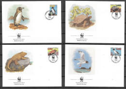 Equador 1992 Galapagos Islands Animals - Birds - WWF FDC - Otros & Sin Clasificación