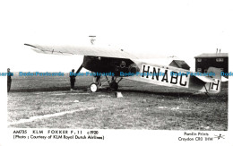 R140353 AM735 KLM Fokker F. 11. C. 1920. Courtesy Of KLM Royal Dutch Airlines. P - Monde