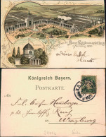 Litho AK Nürnberg Bayerische Landesausstellung Mehrbild  Mit Kunsthalle 1897 - Nürnberg