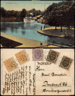 Postcard Trollhättan Kanal Dampfer Steamer 1913  Tolle Mehrfachfrankatur - Zweden