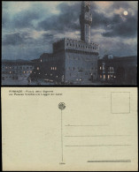Cartoline Florenz Firenze Piazza Della Signoria B. Mondschein 1925 - Altri & Non Classificati