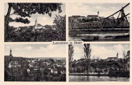 Landau A.d.Isar - Mehrbild Feldpost 1941,Dienstsiegel - Landau