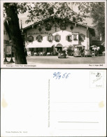 Oberammergau Preisingers Hotel Post, Autos U.a. VW Käfer Mit Bretzelfenster 1950 - Oberammergau