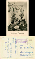 DDR Ostern Hasen, Ostereier 1959     Landpoststempel STEINITZ ü. Hoyerswerda - Easter