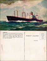 Cargo Vessel "American" Frachter Frachtschiff United States Lines 1950 - Andere & Zonder Classificatie