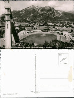 Garmisch-Partenkirchen Panorama Mit Olympia Skistation Und Sprungschanze 1955 - Garmisch-Partenkirchen