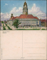 Ansichtskarte Innere Altstadt-Dresden Neues Rathaus - Straße 1913 - Dresden