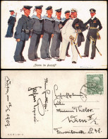 Ansichtskarte  Sturm Im Anzug Militaria Scherzkarte Matrosen 1913 - Other & Unclassified
