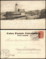 Postcard Viipuri Wyborg Выборг Wiborg Stadt  Hafen 1901  Russische Briefmarke - Ostpreussen