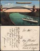 Holtenau Kiel   Zeppelin Kaiser-Wilhelm-Kanal 1917  Gel. Marine Schiffspost - Other & Unclassified