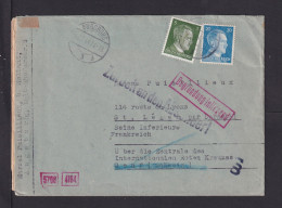 1944 - Lufpostbrief Ab Augsburg Nach Genf - OKW-Zensur Und Zurück-Stempel - WW2 (II Guerra Mundial)