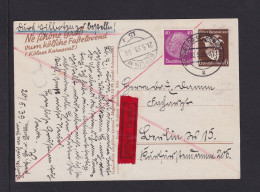 1939 - 6 Pf. Karneval Ganzsache Mit Zufrankatur Als Eilboten Ab Düsseldorf Nach Berlin - Covers & Documents