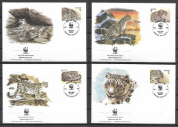 Kyrgyzstan 1994 Animals - Snow Leopard - WWF FDC - Raubkatzen