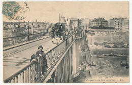 CPA - BREST (Finistère) - Perspective Du Pont National - (Tramway En Second Plan, Publicité Byrrh) - Brest