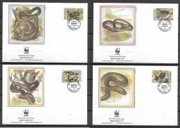 Moldova 1993 Animals - Reptiles - Snakes - WWF FDC - Otros & Sin Clasificación