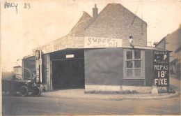 89-ARCY- CARTE-PHOTO- GARAGE HÔTEL DE LA CHAUMIERE - ROYER SA MATELOTTE REPAS 18 F . FIXE - Autres & Non Classés