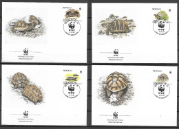 Monaco 1991 Animals - Turtles - WWF FDC - Schildkröten