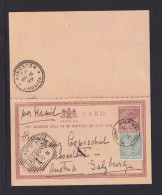 1899 - 1/2 P. Doppel-Ganzsache Mit 1/2 P. Zufrankiert Ab Half Way Tree Nach Salzburg - Giamaica (...-1961)